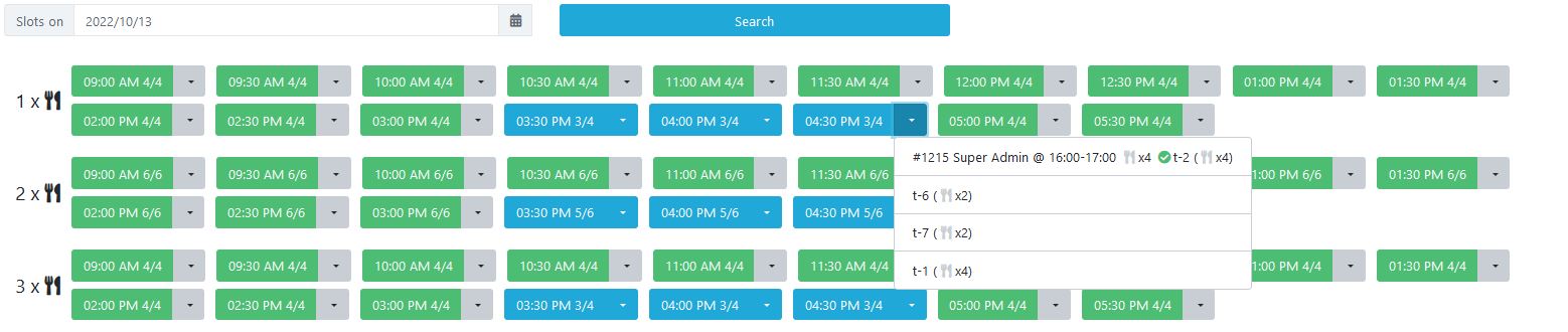 How to check reservation slot details